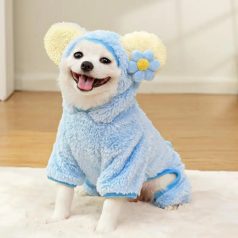 Bear Shape Plush Sweater for XS To M Dogs & Cats
